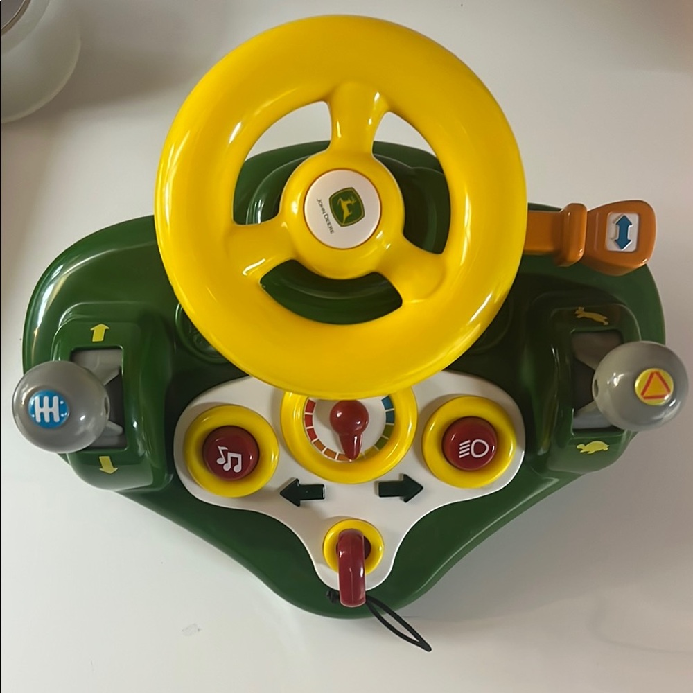 John Deere Green and Yellow Learning Steering Wheel